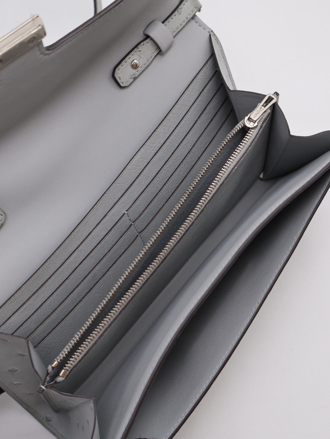 HERMES Constance to go - 鴕鳥皮冰川藍銀 B