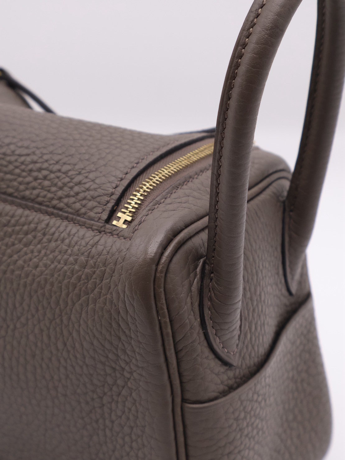 HERMES Mini Lindy - Etain 8F 錫器灰金 Y