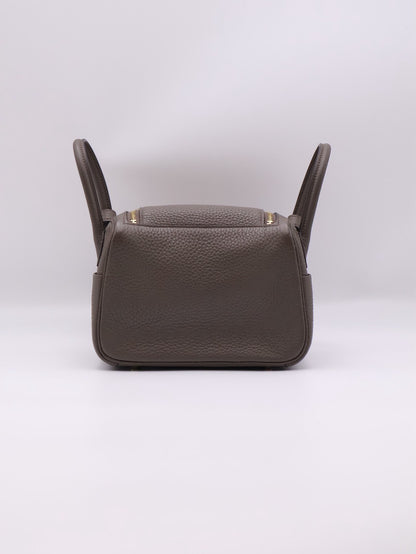 HERMES Mini Lindy - Etain 8F 錫器灰金 Y