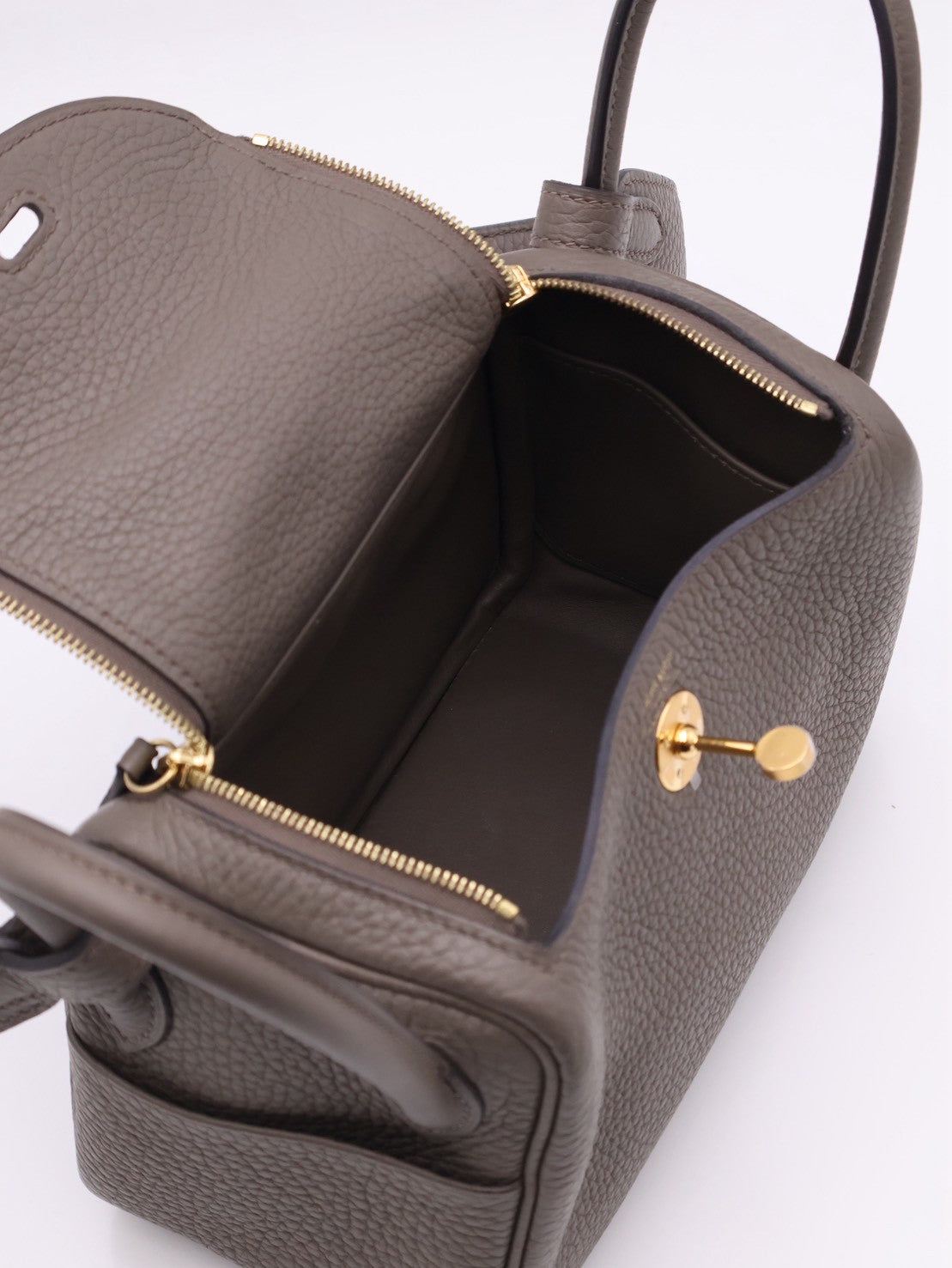 HERMES Mini Lindy - Etain 8F 錫器灰金 Y