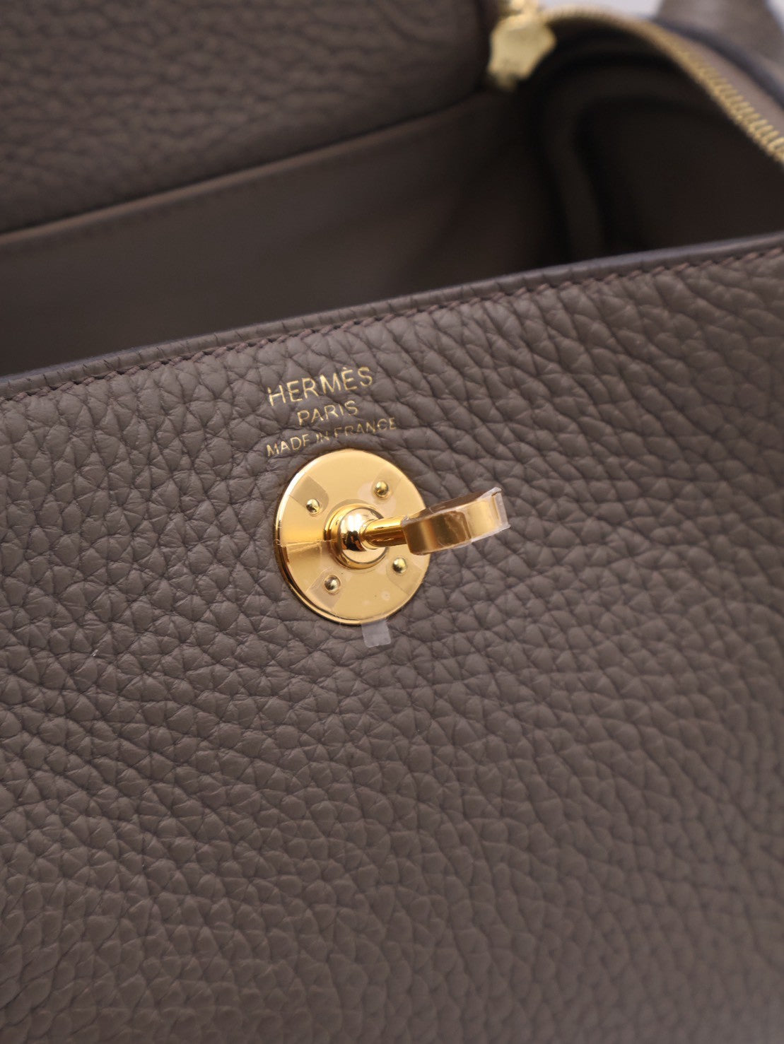 HERMES Mini Lindy - Etain 8F 錫器灰金 Y