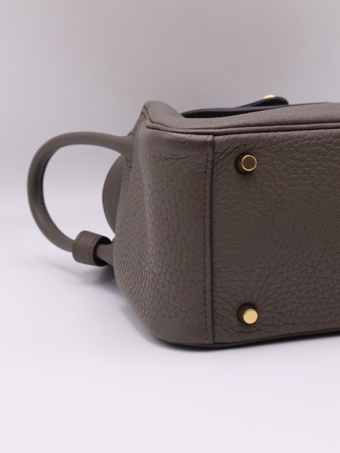 HERMES Mini Lindy - Etain 8F 錫器灰金 Y
