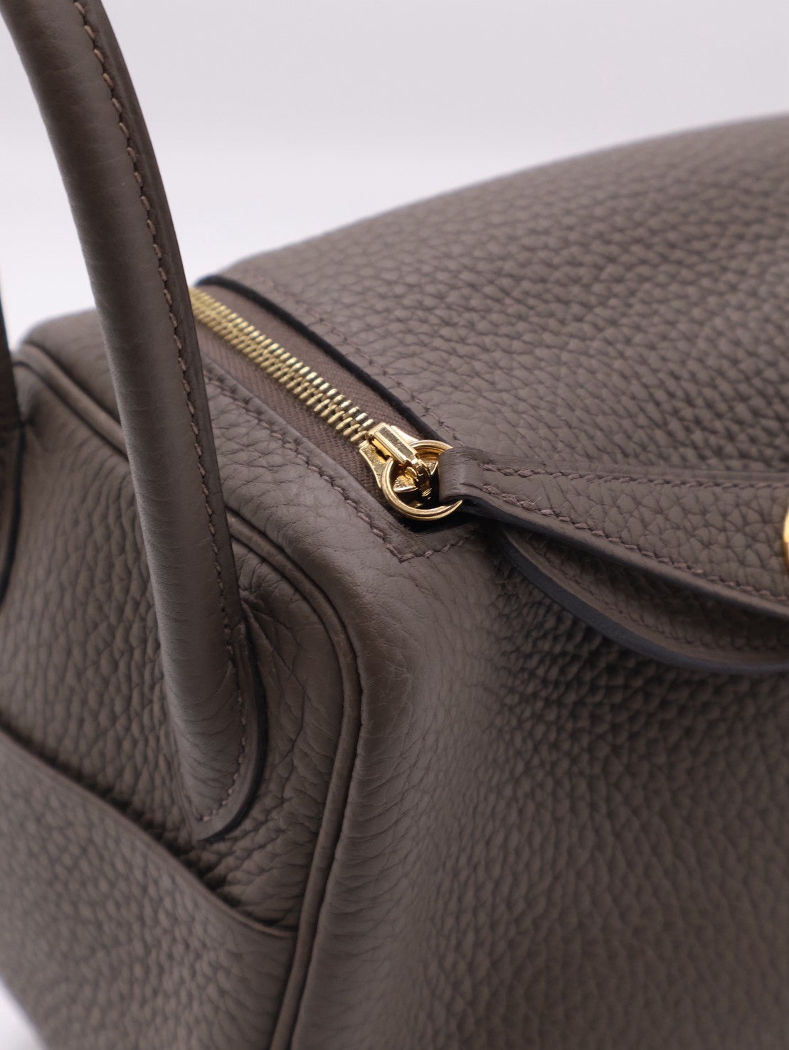 HERMES Mini Lindy - Etain 8F 錫器灰金 Y