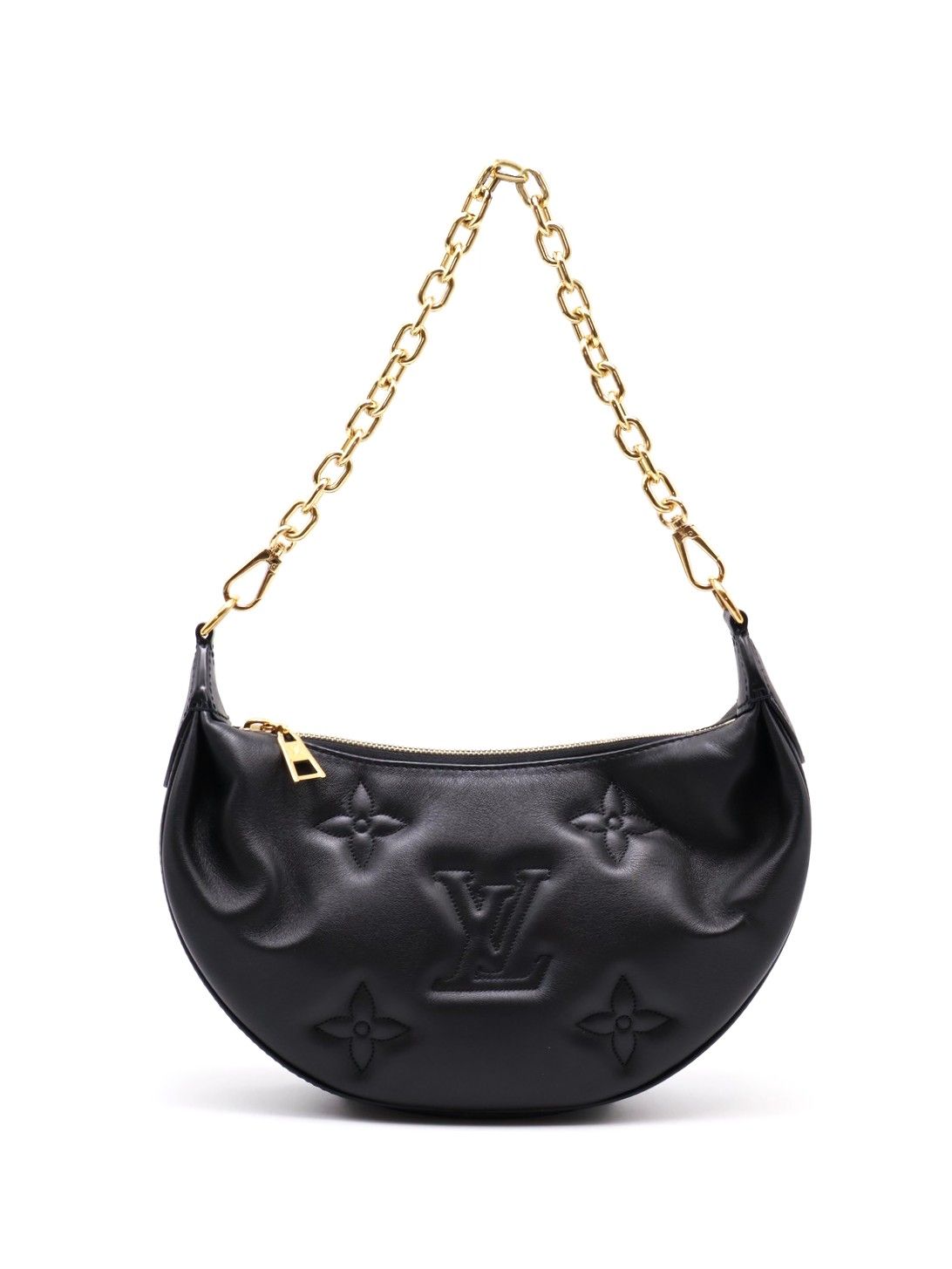 LOUIS VUITTON Over The Moon壓紋牛皮腋下包 -  黑