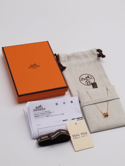 HERMES Mini pop H項鍊 - 新棕金