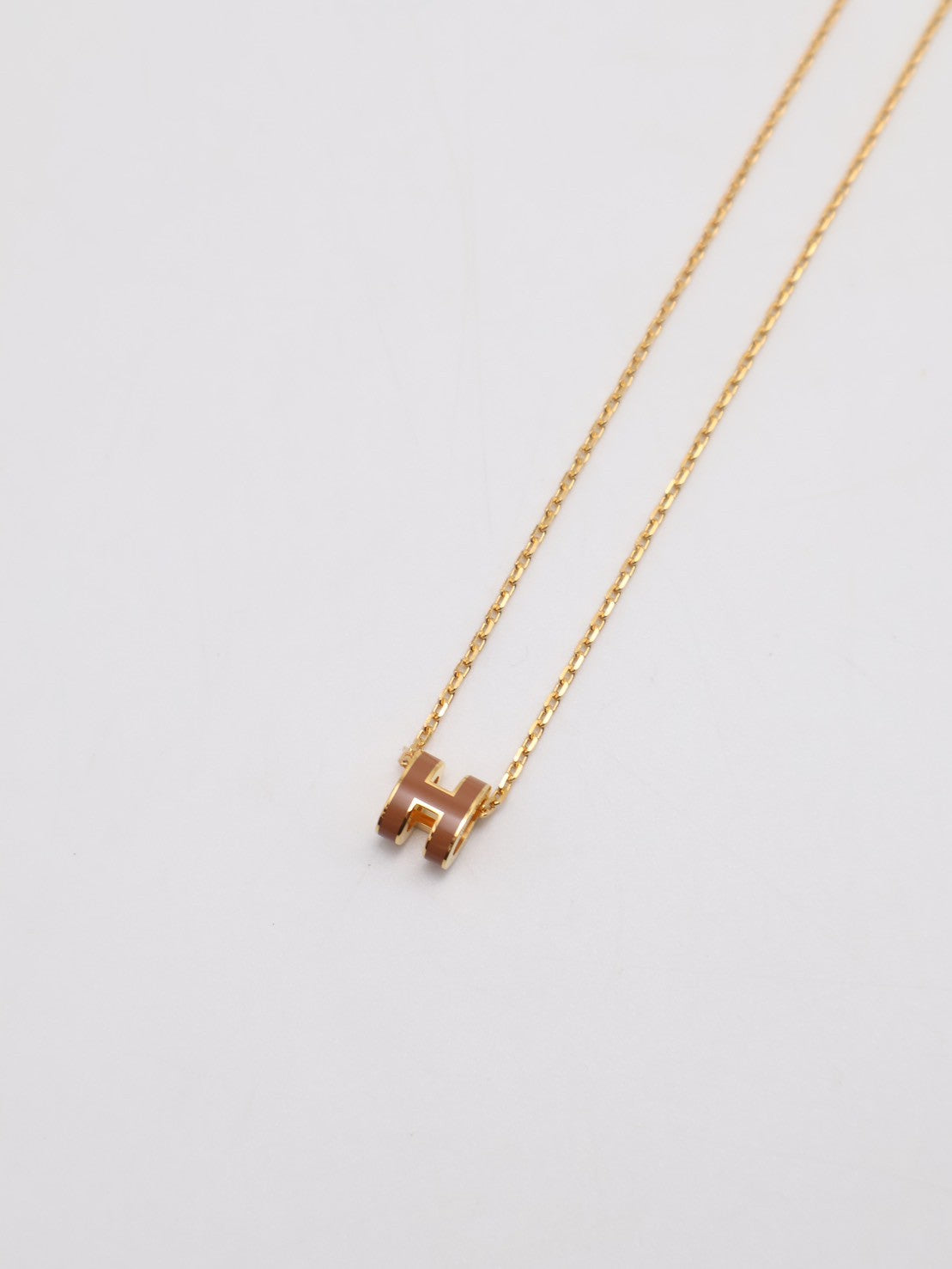 HERMES Mini pop H項鍊 - 新棕金