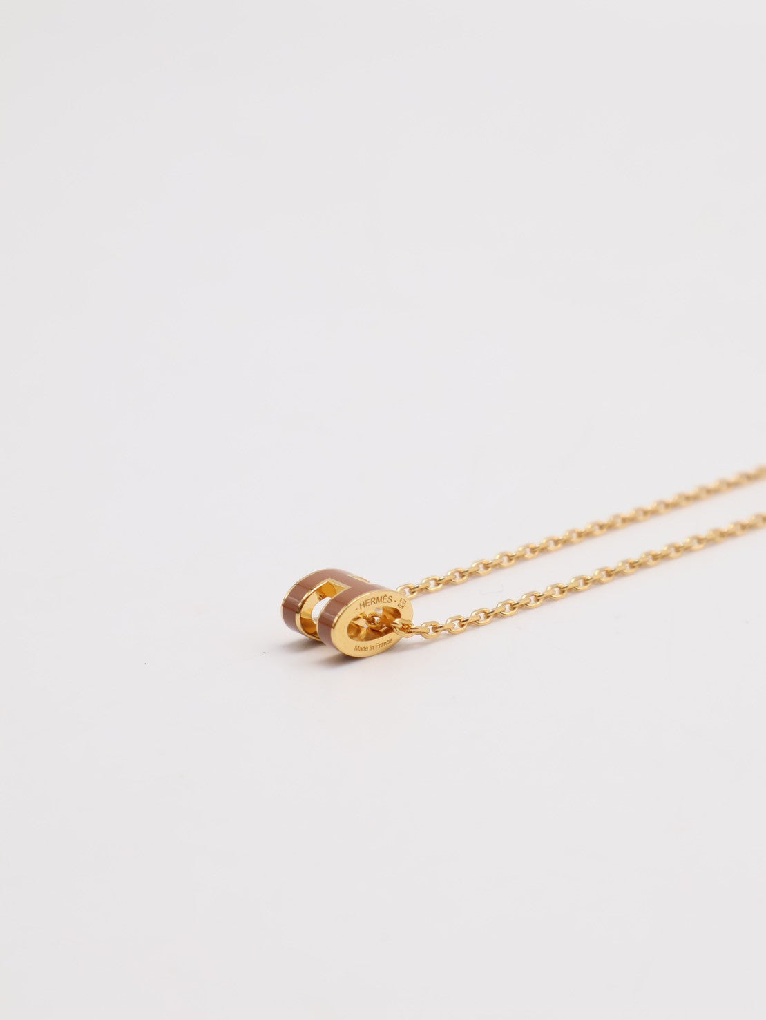 HERMES Mini pop H項鍊 - 新棕金