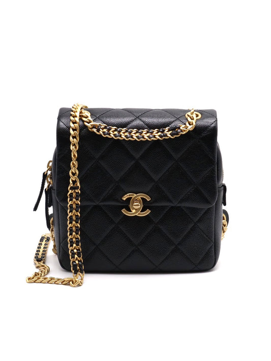 CHANEL 22P Ado雙肩後背包 - 黑金