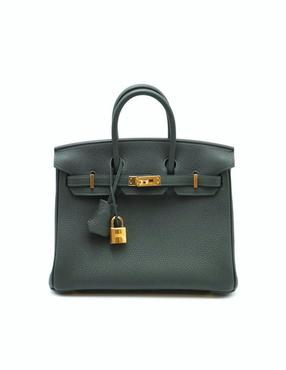 HERMES Birkin 25 -  灰綠金