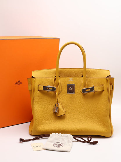 HERMES Birkin 30 - 琥珀黃銀 C