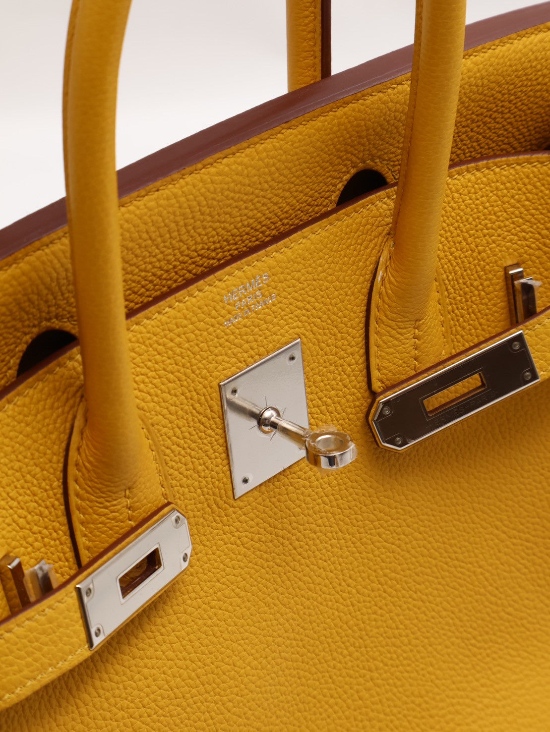 HERMES Birkin 30 - Jaune Ambre 9D 琥珀黃銀 C