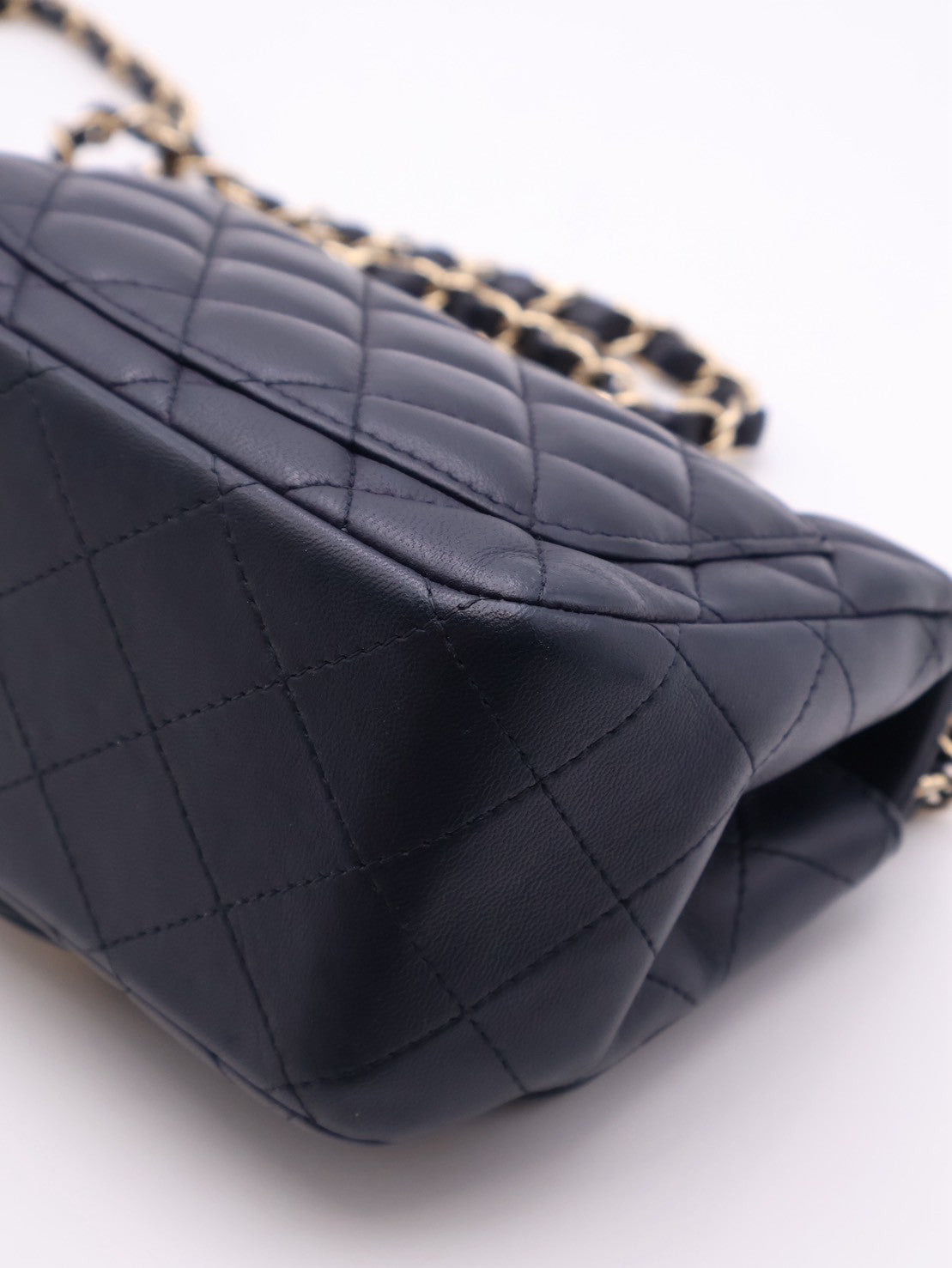CHANEL 經典口蓋包方胖子 17 - 深藍金29開