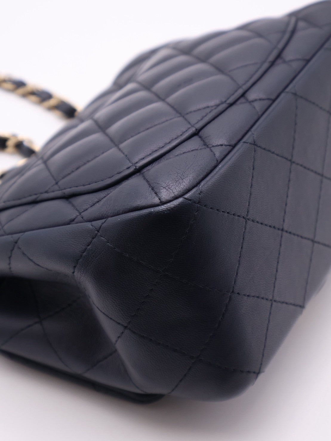 CHANEL 經典口蓋包方胖子 17 - 深藍金29開