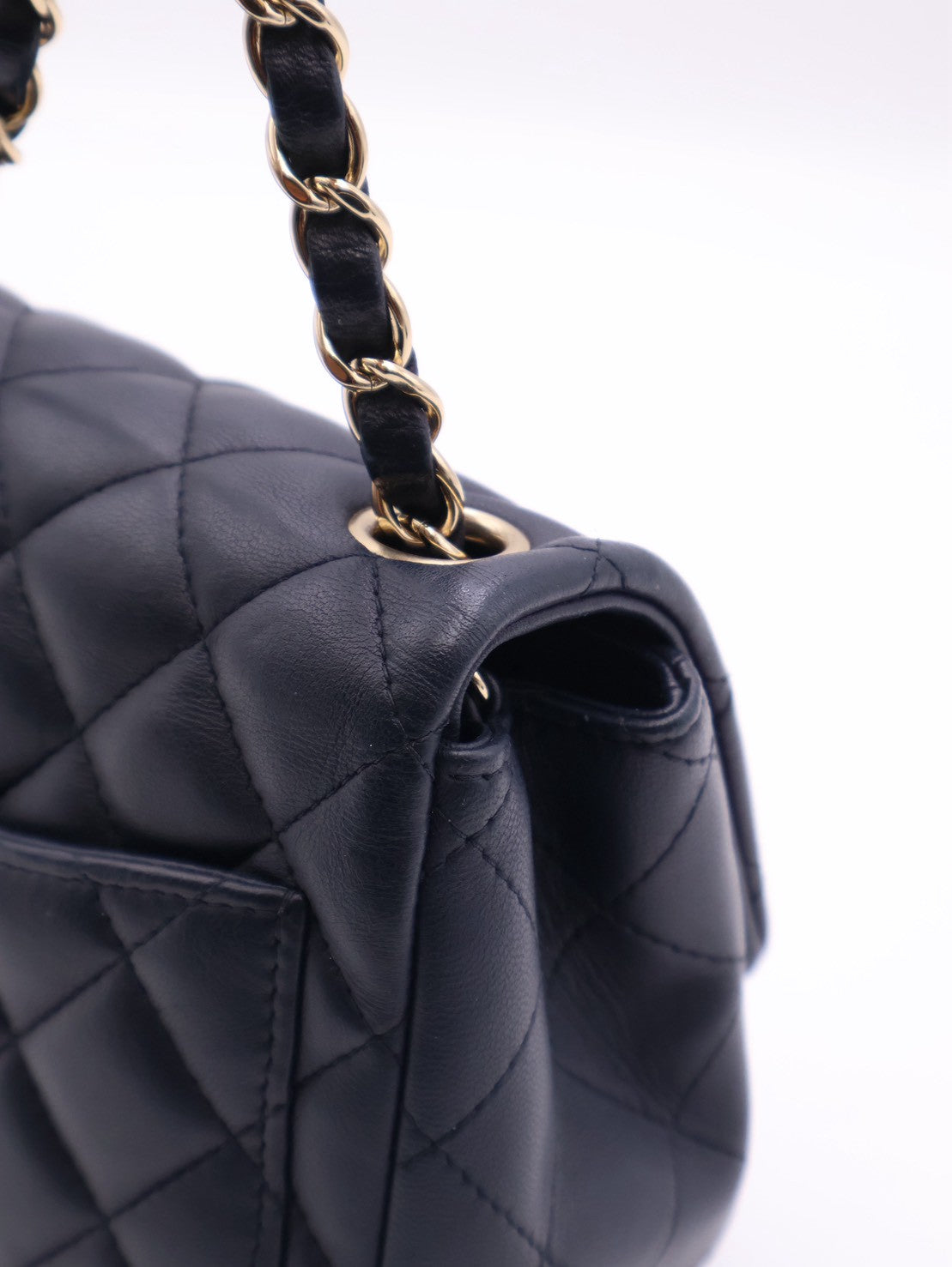 CHANEL 經典口蓋包方胖子 17 - 深藍金29開