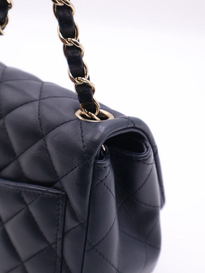CHANEL 經典口蓋包方胖子 17 - 深藍金29開