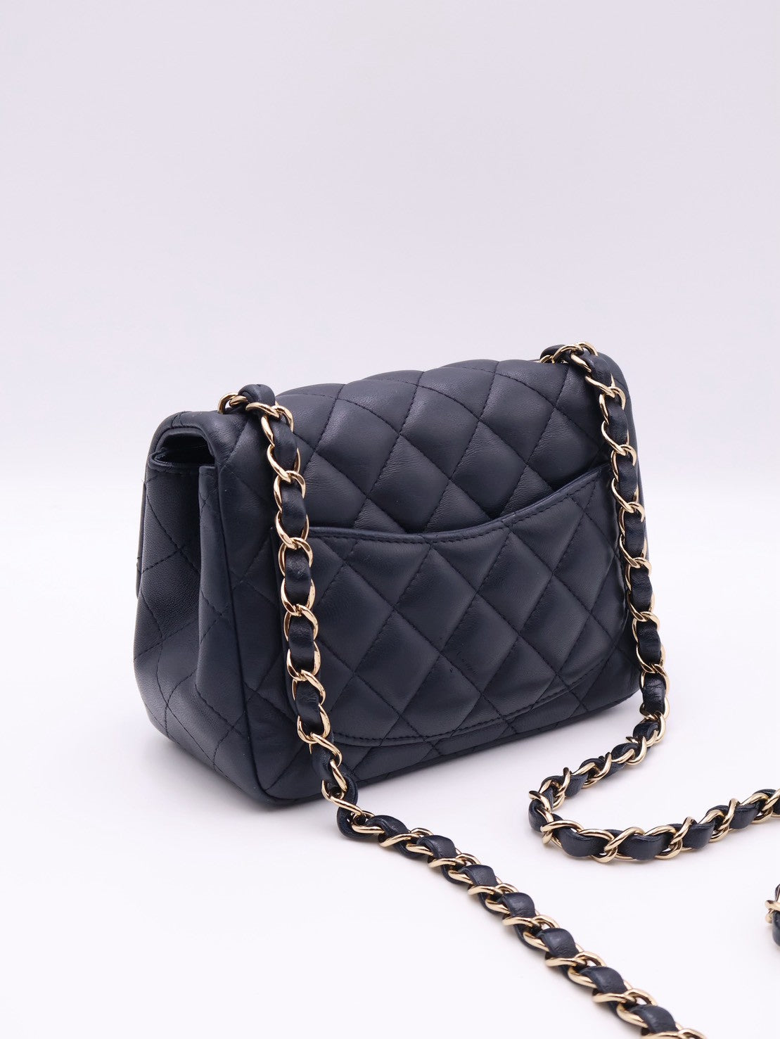 CHANEL 經典口蓋包方胖子 17 - 深藍金29開