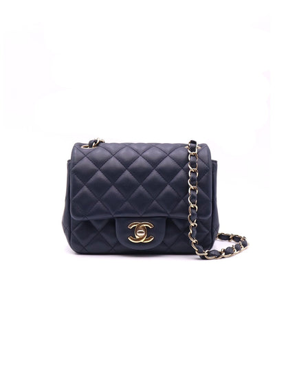 CHANEL 經典口蓋包方胖子 17 - 深藍金29開
