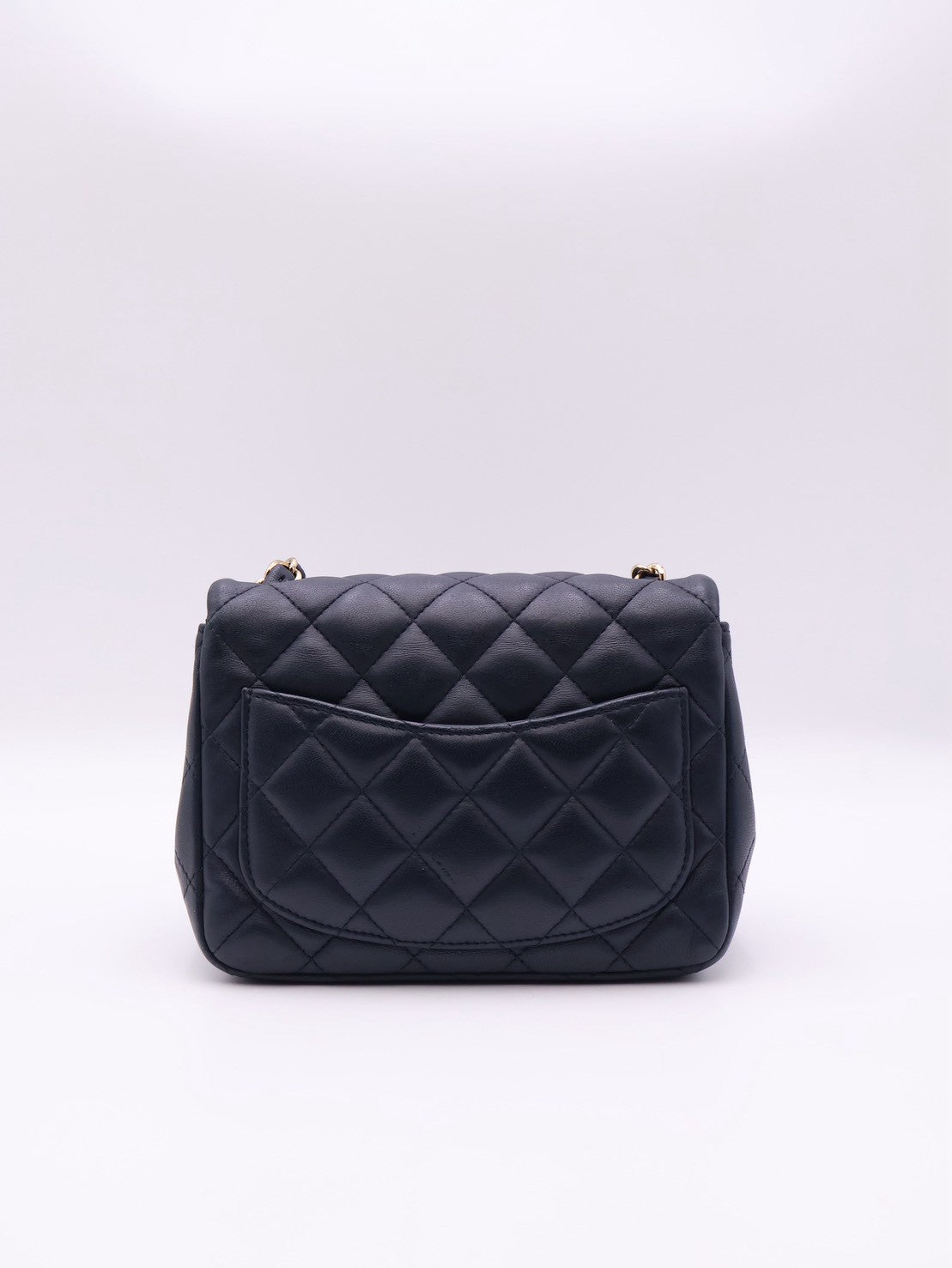 CHANEL 經典口蓋包方胖子 17 - 深藍金29開