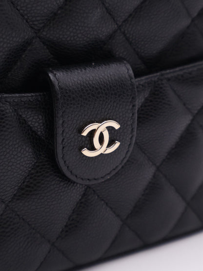 CHANEL 24S粒面牛皮迷你相機包 - 黑金