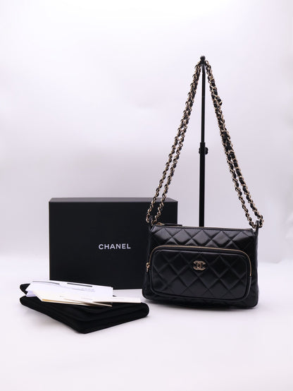 CHANEL 26P雙鍊條相機包 - 黑金