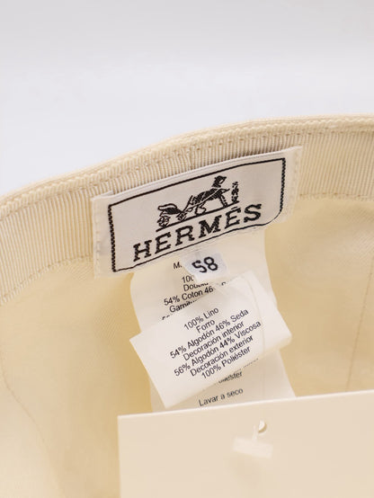HERMES Maelle Maillon 休閒棒球帽 - L 米白