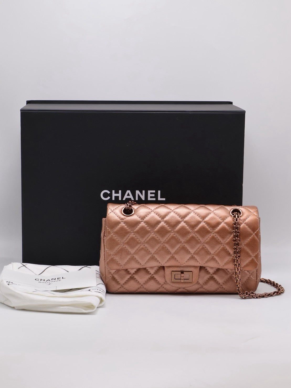 CHANEL 2.55經典口蓋包 24 - 玫瑰金