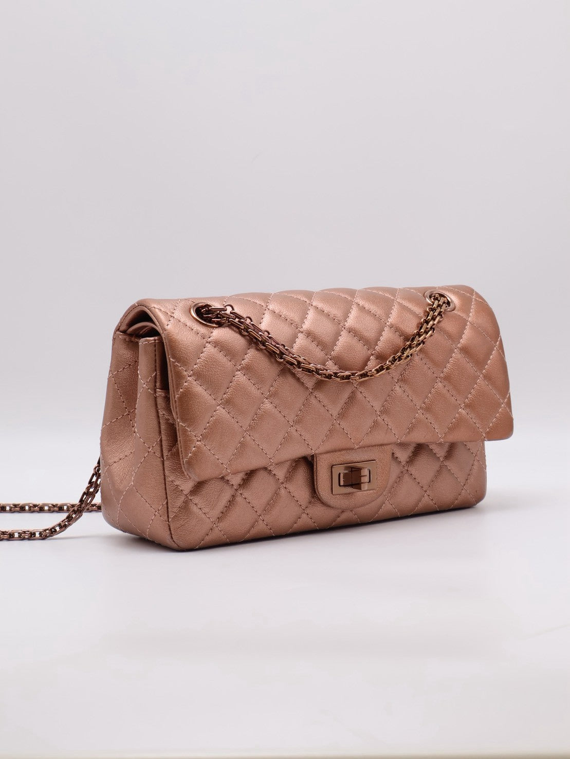 CHANEL 2.55經典口蓋包 24 - 玫瑰金