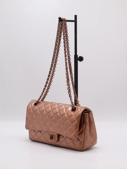CHANEL 2.55經典口蓋包 24 - 玫瑰金