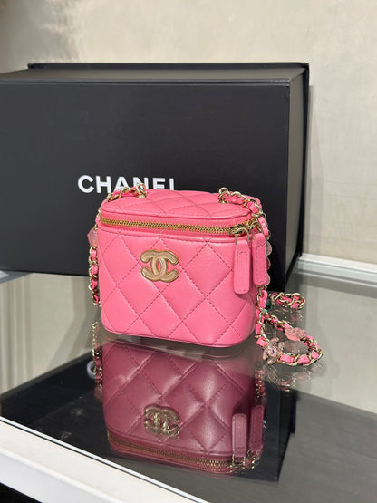 CHANEL 23P果凍串珠小盒子 - 粉金