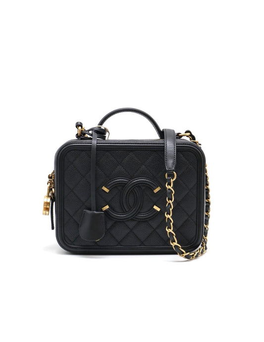 CHANEL Vanity Case相機包 - 中號黑金26開