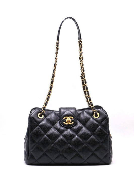 CHANEL 復古雙C保齡球包 - 黑金