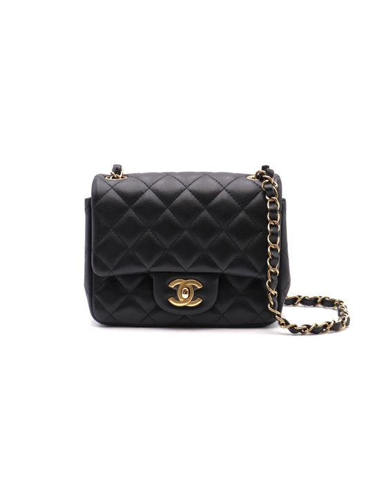 CHANEL 經典口蓋包方胖子 17 - 黑金
