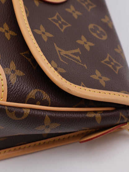 LOUIS VUITTON Diane法棍包 - 紫紅字母背帶