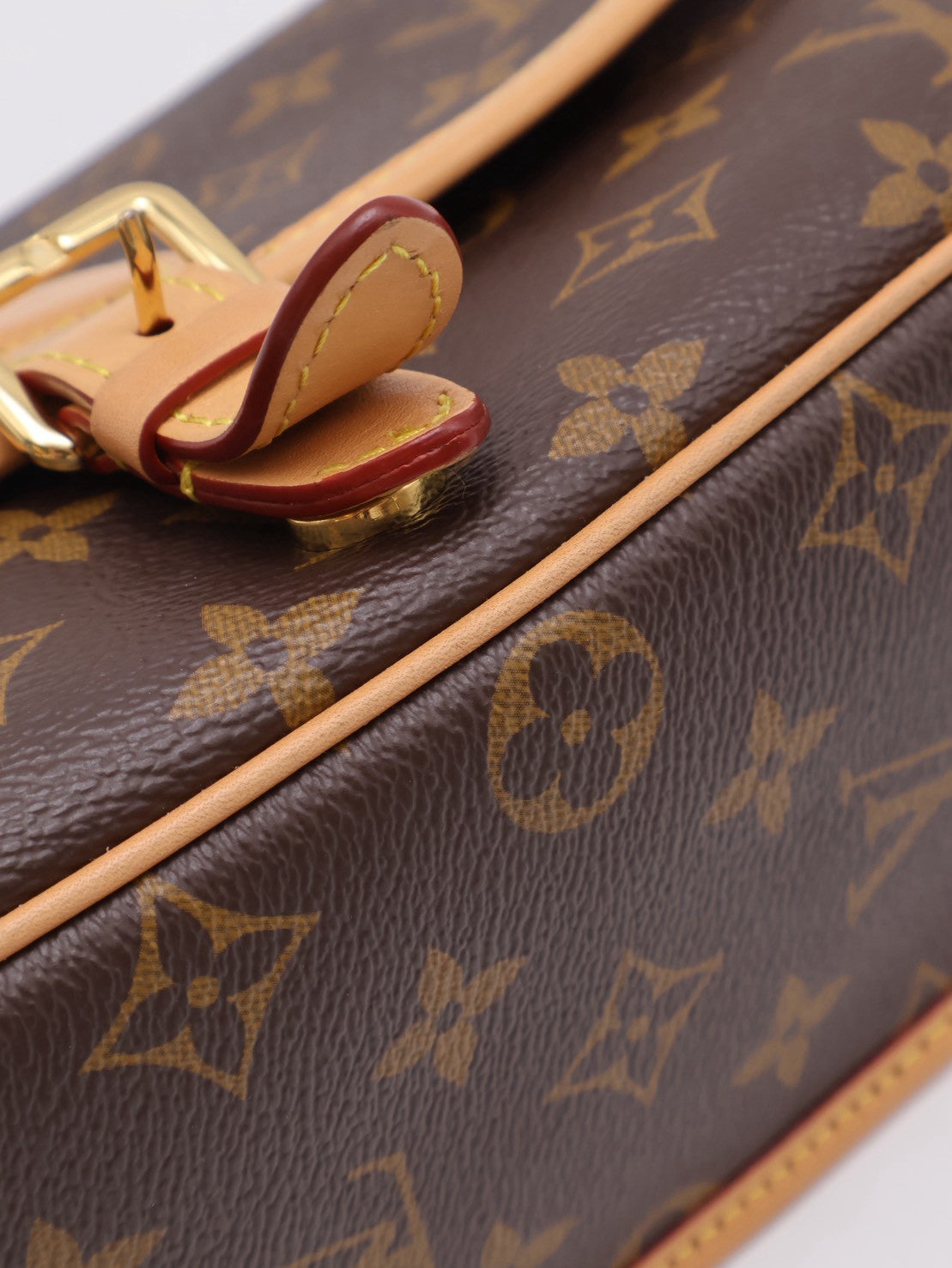 LOUIS VUITTON Diane法棍包 - 紫紅字母背帶
