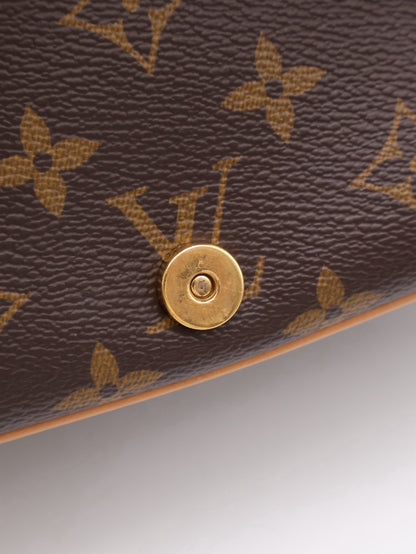 LOUIS VUITTON Diane法棍包 - 紫紅字母背帶