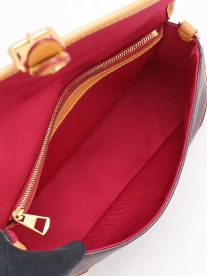 LOUIS VUITTON Diane法棍包 - 紫紅字母背帶