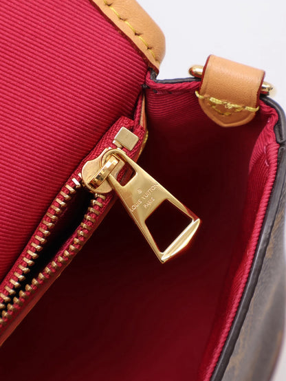 LOUIS VUITTON Diane法棍包 - 紫紅字母背帶