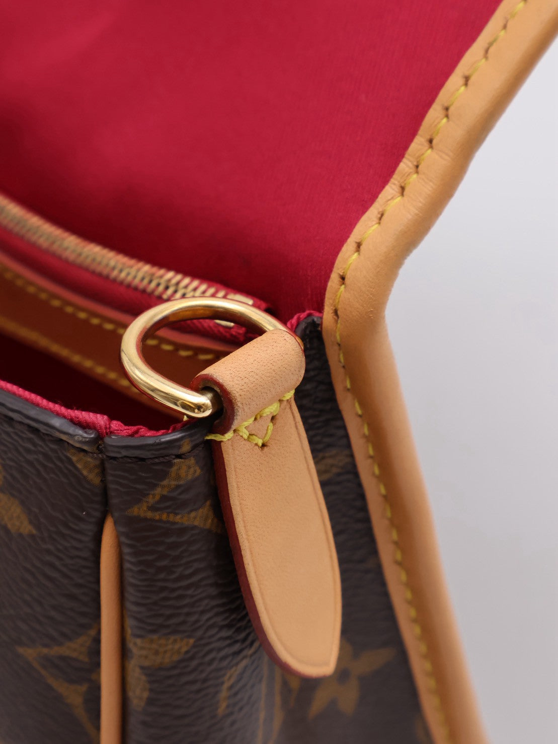 LOUIS VUITTON Diane法棍包 - 紫紅字母背帶