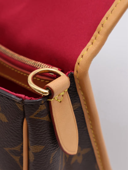 LOUIS VUITTON Diane法棍包 - 紫紅字母背帶