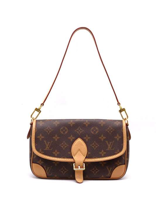 LOUIS VUITTON Diane法棍包 - 紫紅字母背帶
