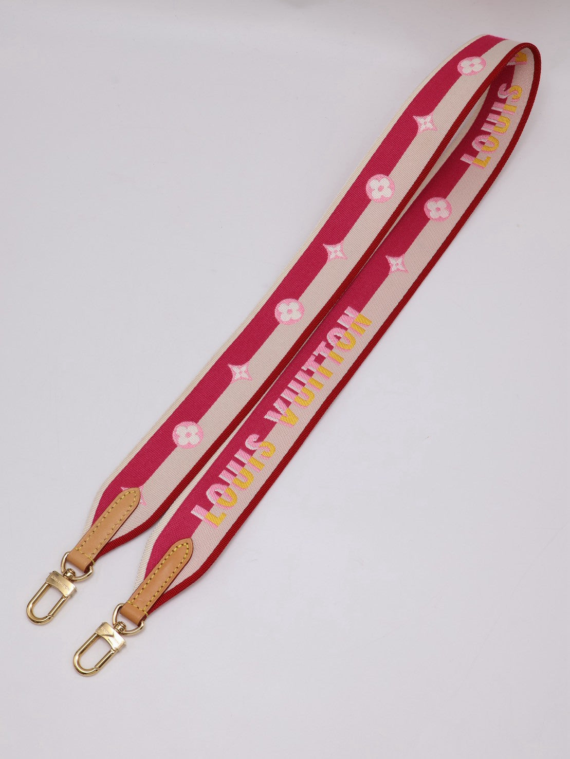 LOUIS VUITTON Diane法棍包 - 紫紅字母背帶