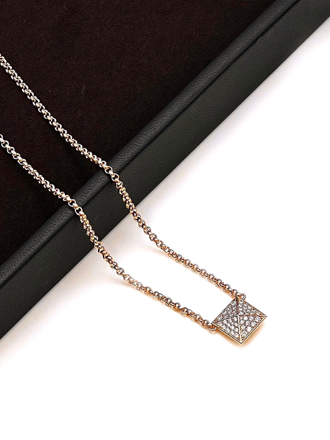 HERMES Clou'd H玫瑰金鑽石項鍊 - 0.38carat