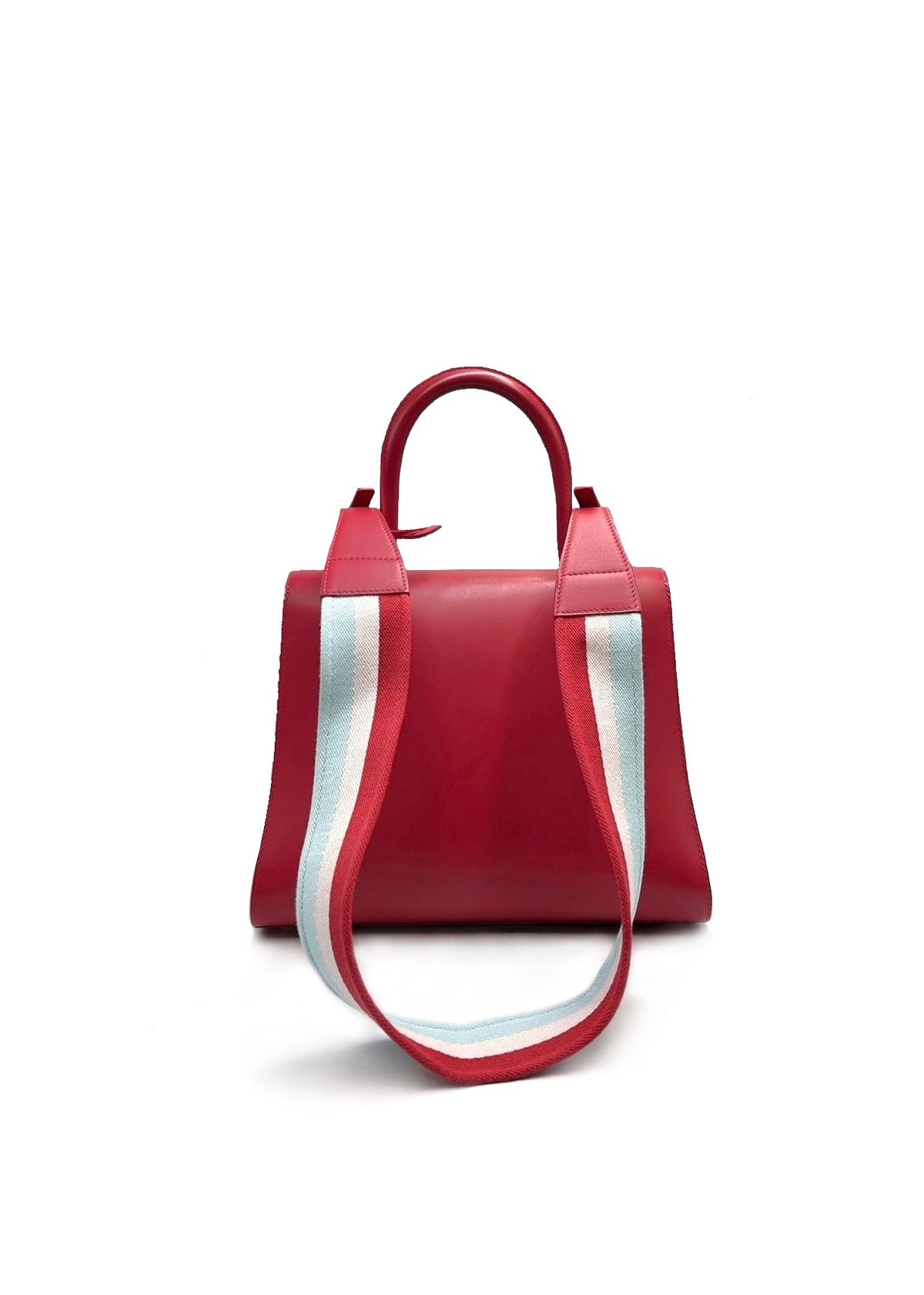 Delvaux Brillant 小牛皮手袋 - MM梅紅