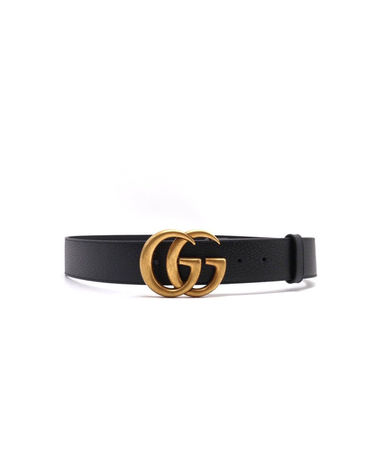 GUCCI 經典雙G腰帶 - 黑 85
