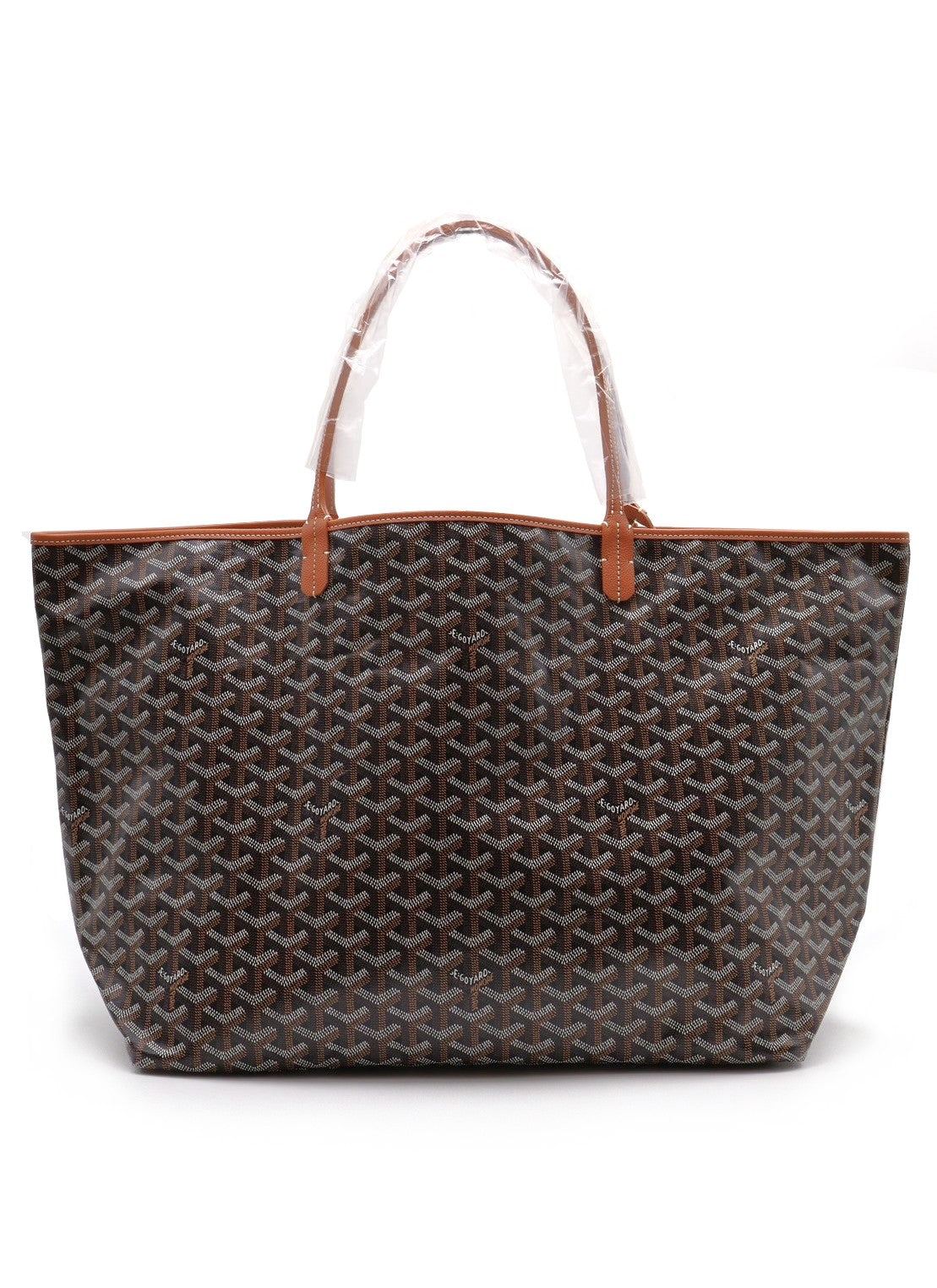 GOYARD 經典亞麻帆布Tote - 大號棕