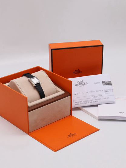 HERMES Heure H腕錶 - 21 黑銀 K