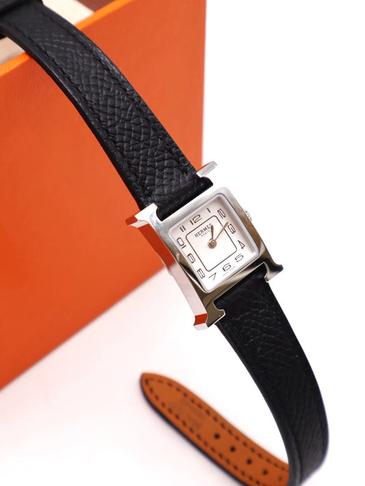 HERMES Heure H腕錶 - 21 黑銀 K