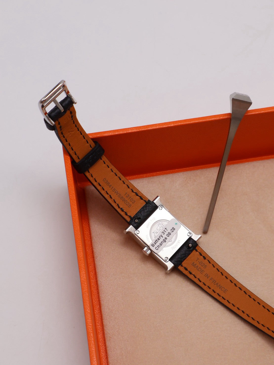 HERMES Heure H腕錶 - 21 黑銀 K