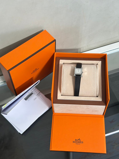 HERMES Heure H腕錶 - 21 黑銀 K