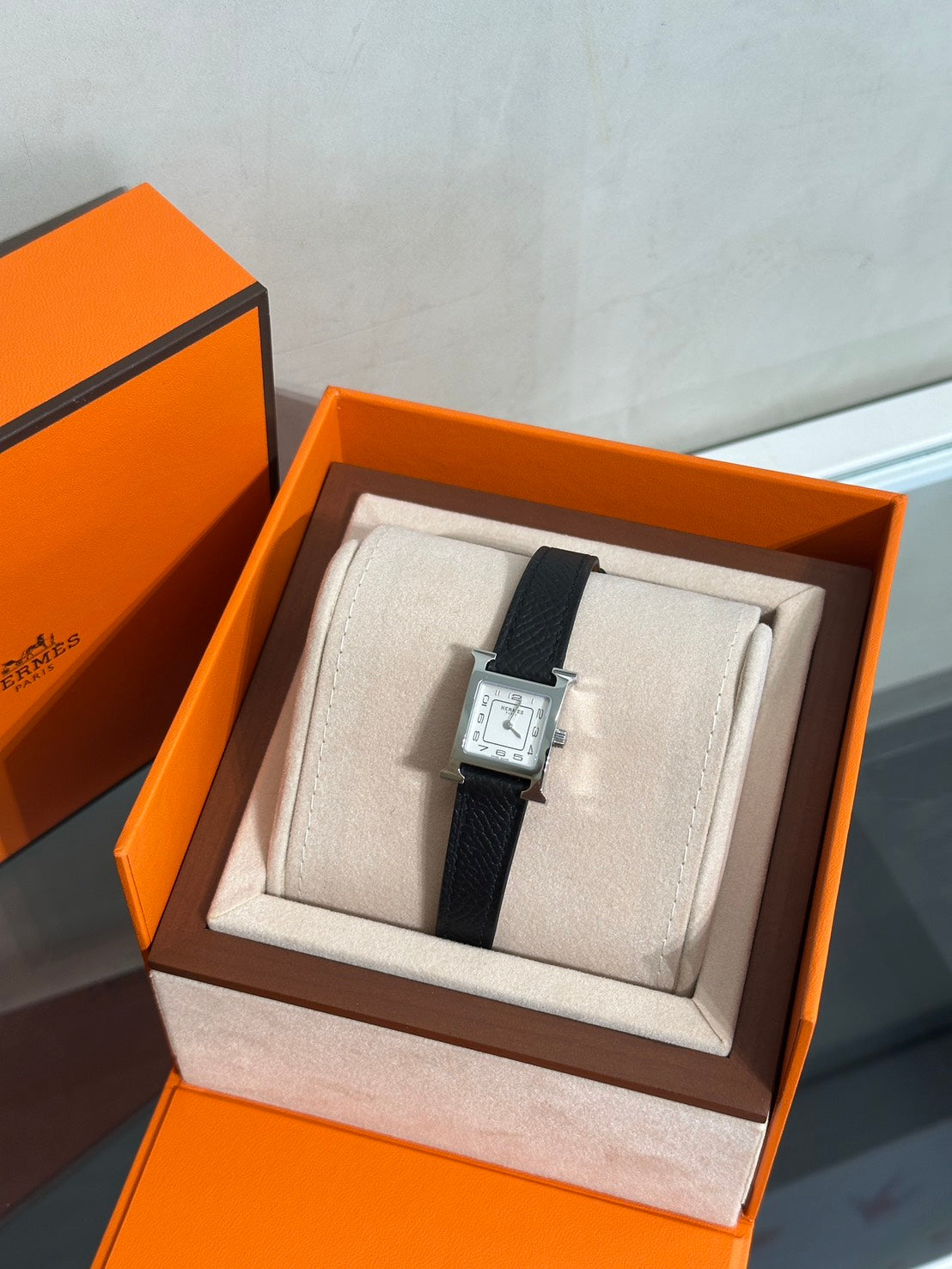 HERMES Heure H腕錶 - 21 黑銀 K